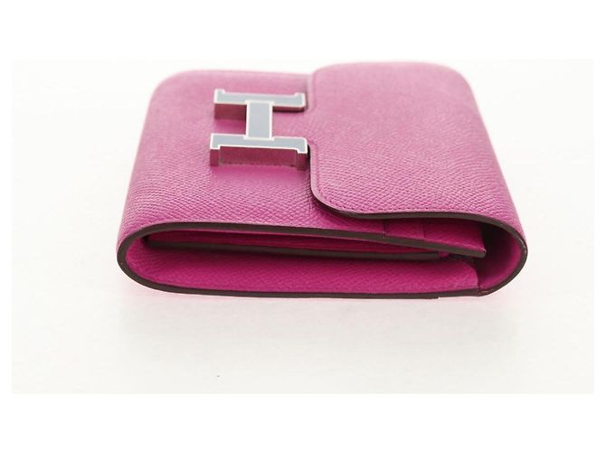 Hermès HERMES Kompakte Constance Geldbörse Leder Lila Rosa Auth 142362M - Ansicht 4