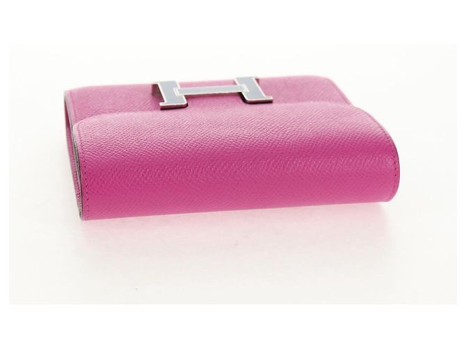 Hermès HERMES Kompakte Constance Geldbörse Leder Lila Rosa Auth 142362M - Ansicht 5