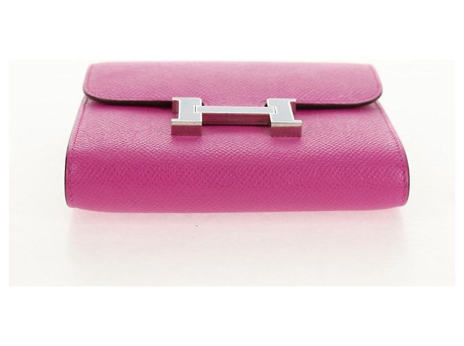 Hermès HERMES Kompakte Constance Geldbörse Leder Lila Rosa Auth 142362M - Ansicht 6