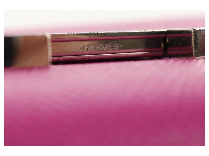 Hermès HERMES Kompakte Constance Geldbörse Leder Lila Rosa Auth 142362M - Ansicht 7