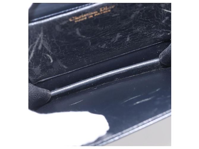 Borsa a spalla in pelle Christian Dior, blu navy, oro, autentica BA6234 D'oro - vista 11