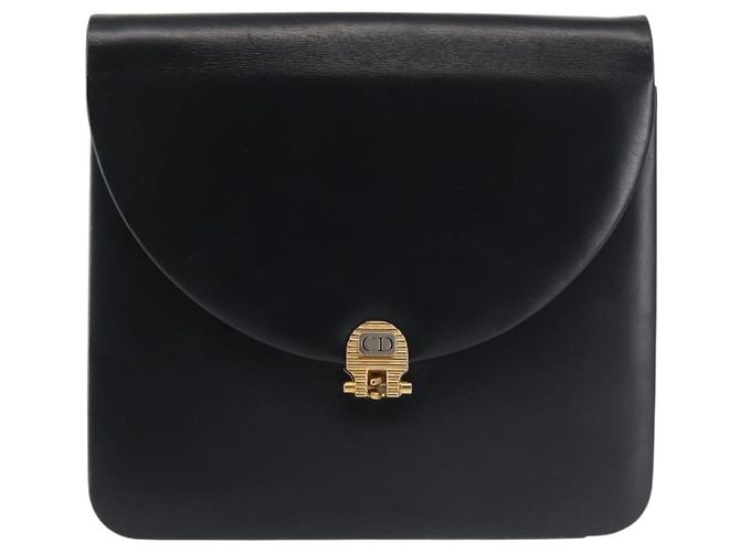 Borsa a spalla in pelle Christian Dior, blu navy, oro, autentica BA6234 D'oro - vista 13