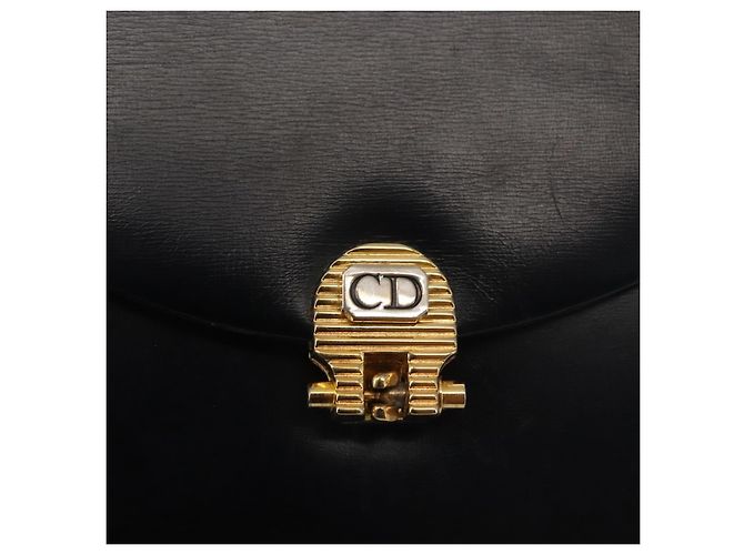 Borsa a spalla in pelle Christian Dior, blu navy, oro, autentica BA6234 D'oro - vista 17
