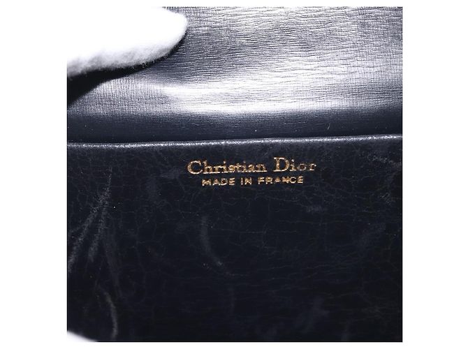 Borsa a spalla in pelle Christian Dior, blu navy, oro, autentica BA6234 D'oro - vista 18