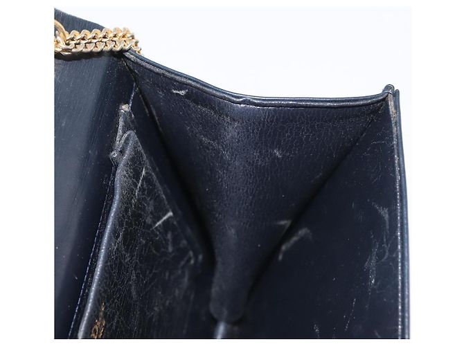 Borsa a spalla in pelle Christian Dior, blu navy, oro, autentica BA6234 D'oro - vista 19