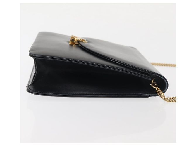 Borsa a spalla in pelle Christian Dior, blu navy, oro, autentica BA6234 D'oro - vista 3