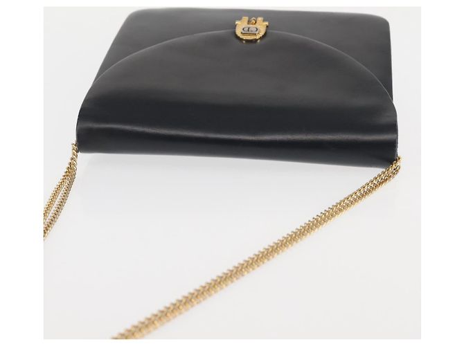 Borsa a spalla in pelle Christian Dior, blu navy, oro, autentica BA6234 D'oro - vista 6