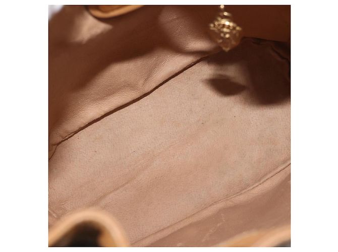 Gucci Borsa a Spalla Micro GG Supreme PVC Beige Oro 001 904 0791 Auth BA6122 D'oro - vista 11