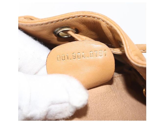 Gucci Borsa a Spalla Micro GG Supreme PVC Beige Oro 001 904 0791 Auth BA6122 D'oro - vista 12