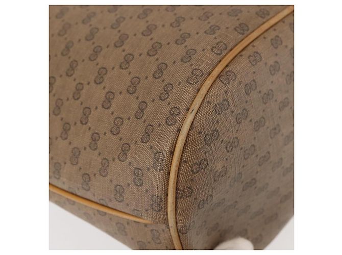 Gucci Borsa a Spalla Micro GG Supreme PVC Beige Oro 001 904 0791 Auth BA6122 D'oro - vista 16