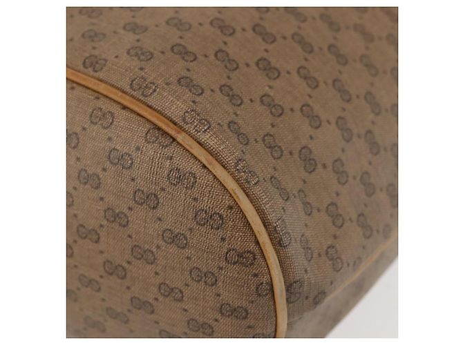 Gucci Borsa a Spalla Micro GG Supreme PVC Beige Oro 001 904 0791 Auth BA6122 D'oro - vista 17