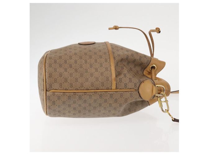 Gucci Borsa a Spalla Micro GG Supreme PVC Beige Oro 001 904 0791 Auth BA6122 D'oro - vista 3