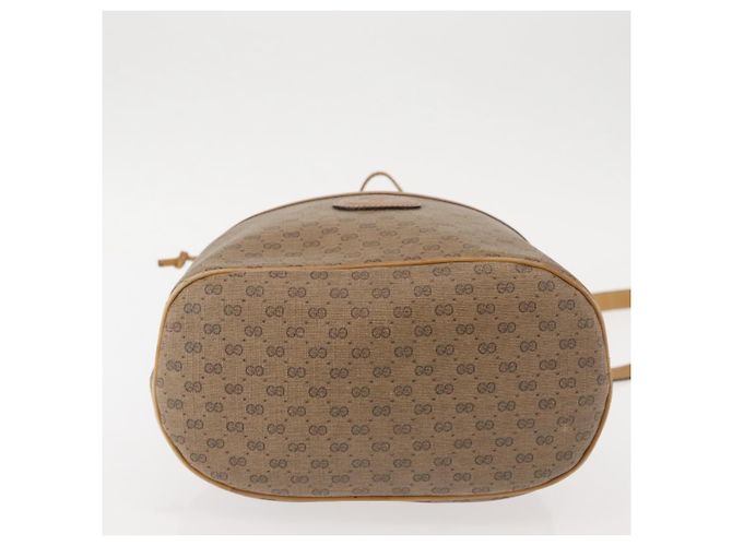 Gucci Borsa a Spalla Micro GG Supreme PVC Beige Oro 001 904 0791 Auth BA6122 D'oro - vista 5