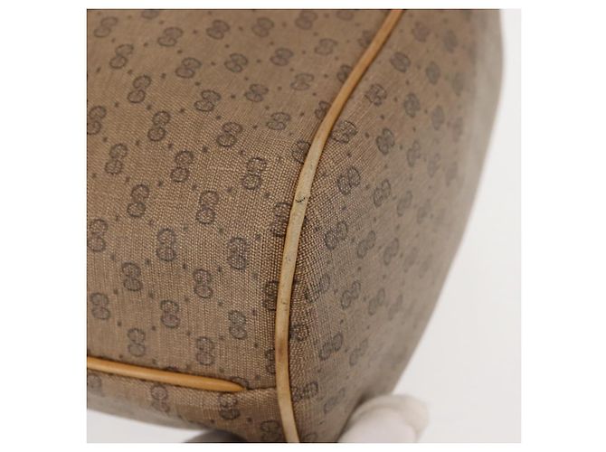 Gucci Borsa a Spalla Micro GG Supreme PVC Beige Oro 001 904 0791 Auth BA6122 D'oro - vista 8