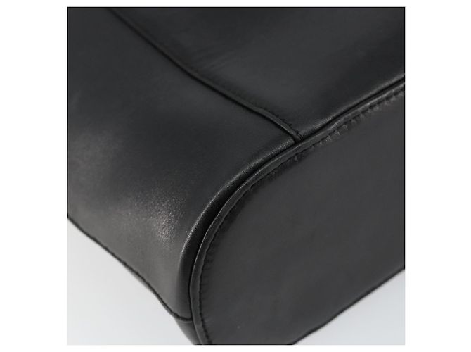 Borsa a mano Gianni Versace in pelle nera e oro Auth BA6268 Nero D'oro - vista 14