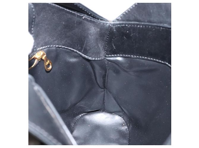 Borsa a mano Gianni Versace in pelle nera e oro Auth BA6268 Nero D'oro - vista 18