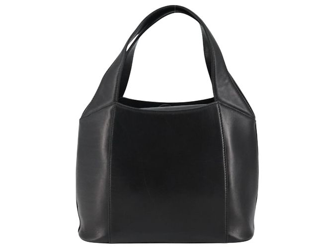 Borsa a mano Gianni Versace in pelle nera e oro Auth BA6268 Nero D'oro - vista 2