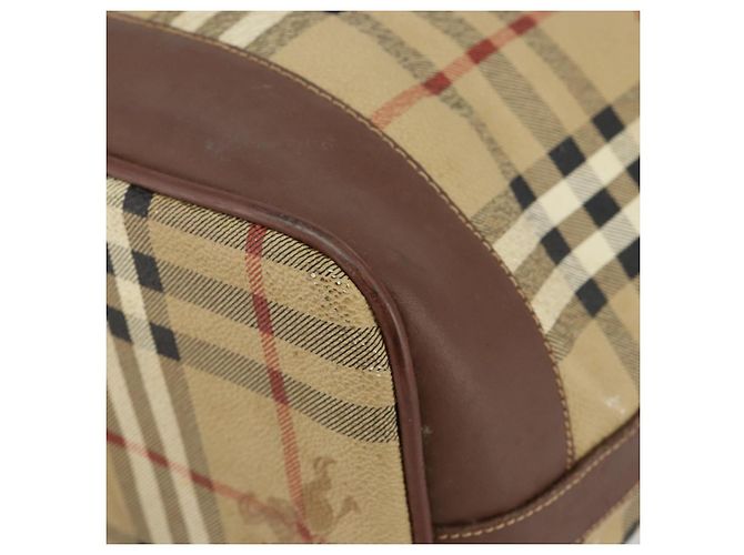 Autre Marque Borsa a Spalla Burberrys Nova Check PVC Beige Oro Auth bs29124 D'oro - vista 14