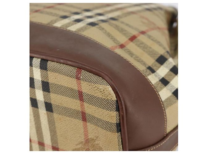 Autre Marque Borsa a Spalla Burberrys Nova Check PVC Beige Oro Auth bs29124 D'oro - vista 16