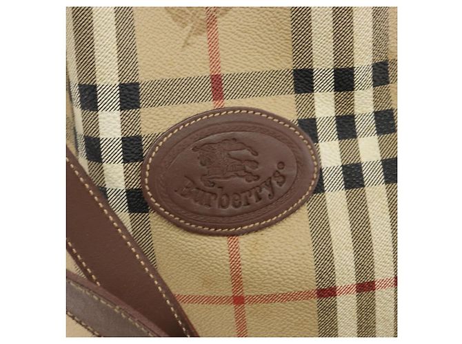Autre Marque Borsa a Spalla Burberrys Nova Check PVC Beige Oro Auth bs29124 D'oro - vista 17