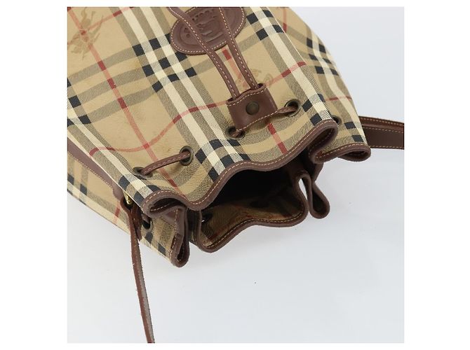 Autre Marque Borsa a Spalla Burberrys Nova Check PVC Beige Oro Auth bs29124 D'oro - vista 6