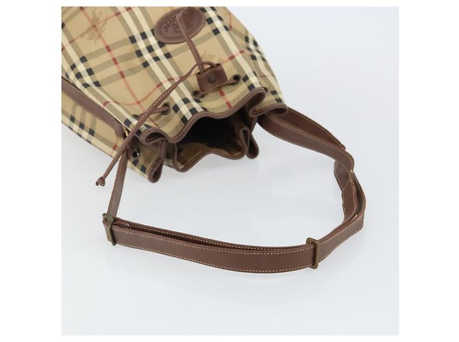 Autre Marque Borsa a Spalla Burberrys Nova Check PVC Beige Oro Auth bs29124 D'oro - vista 7