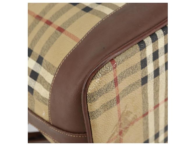 Autre Marque Borsa a Spalla Burberrys Nova Check PVC Beige Oro Auth bs29124 D'oro - vista 9