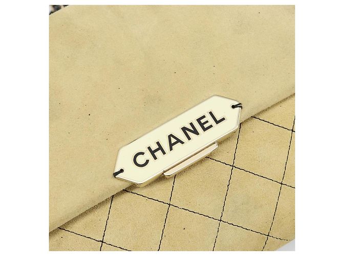 CHANEL Bolso de Hombro Matelassé de Ante Beige oro CC Auth bs29483 Dorado - vista 17