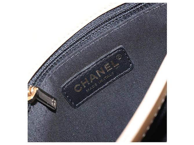 CHANEL Bolso de Hombro Matelassé de Ante Beige oro CC Auth bs29483 Dorado - vista 18