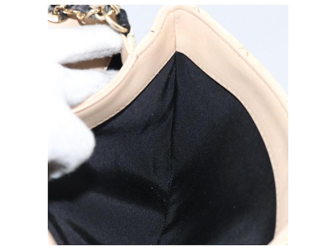 CHANEL Bolso de Hombro Matelassé de Ante Beige oro CC Auth bs29483 Dorado - vista 19