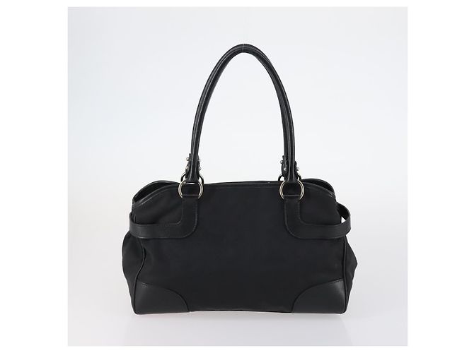 Bolsa Salvatore Ferragamo em couro e lona 4 peças bege preto marinho Auth bs29564 Azul marinho - vista 13