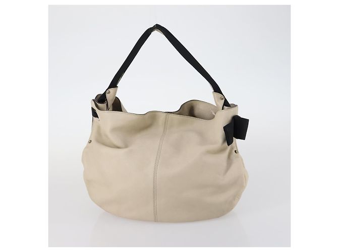 Bolsa Salvatore Ferragamo em couro e lona 4 peças bege preto marinho Auth bs29564 Azul marinho - vista 18