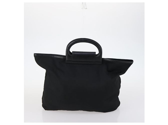 Bolsa Salvatore Ferragamo em couro e lona 4 peças bege preto marinho Auth bs29564 Azul marinho - vista 3