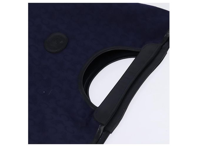 Céline Borsa a mano Celine C Sulky in tela blu navy Auth BA6229 - vista 6