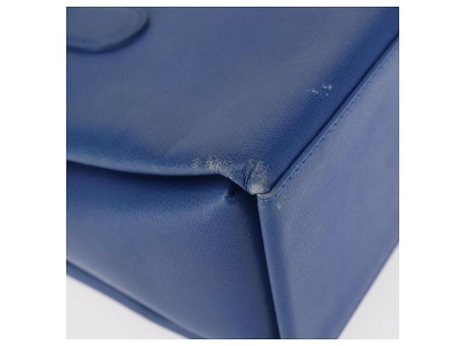 Bolsa MCM de couro azul e dourado Auth BA6222 - vista 16