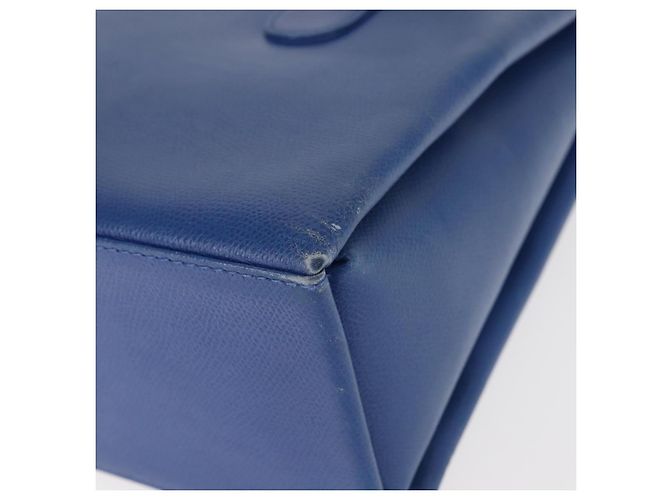 Bolsa MCM de couro azul e dourado Auth BA6222 - vista 17