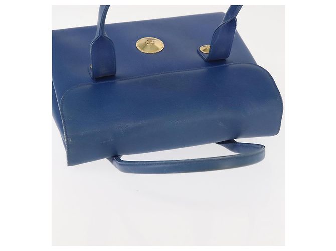 Bolsa MCM de couro azul e dourado Auth BA6222 - vista 6