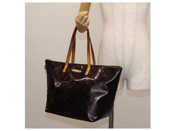 LOUIS VUITTON Borsa Tote Bellevue GM Monogram Vernis Amarante M93589 Auth BA6431 Bordò - vista 23
