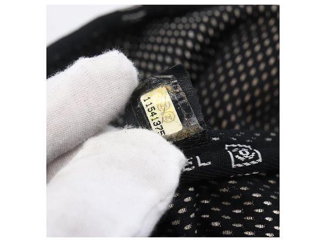 Borsa a Spalla CHANEL in Tela Rivestita Nera Argento CC Auth bs29400 Nero - vista 12