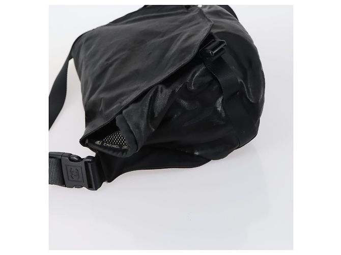 Borsa a Spalla CHANEL in Tela Rivestita Nera Argento CC Auth bs29400 Nero - vista 4
