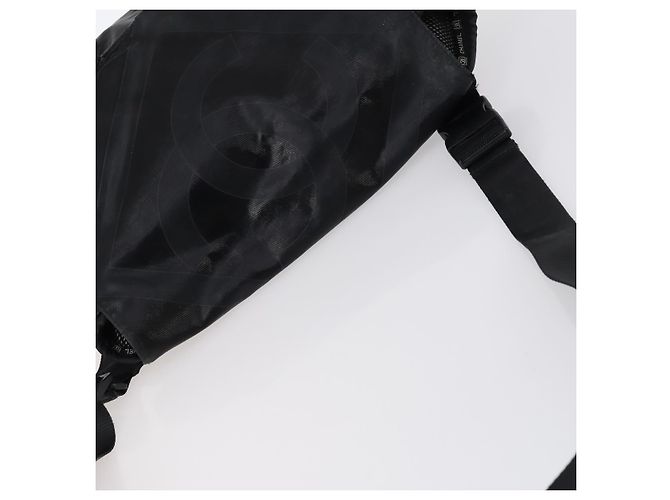 Borsa a Spalla CHANEL in Tela Rivestita Nera Argento CC Auth bs29400 Nero - vista 6