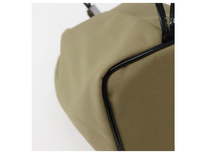 GUCCI Bolsa de cordón de nailon beige 039 0973 Auth hk3094 - vista 16