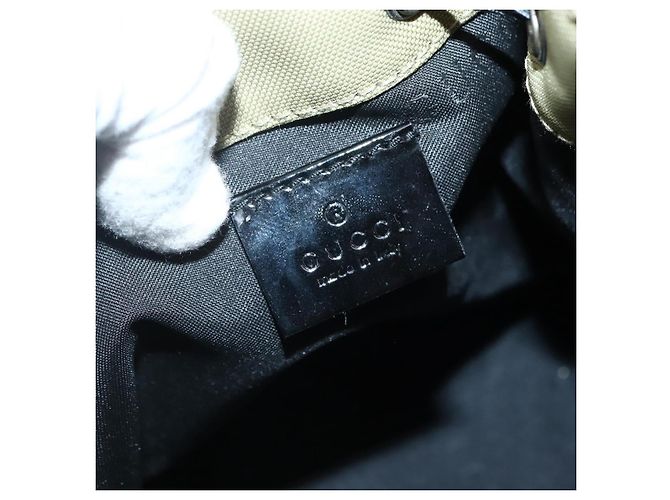 GUCCI Bolsa de cordón de nailon beige 039 0973 Auth hk3094 - vista 17
