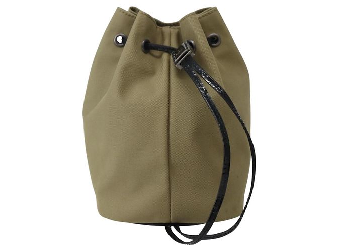 GUCCI Bolsa de cordón de nailon beige 039 0973 Auth hk3094 - vista 2