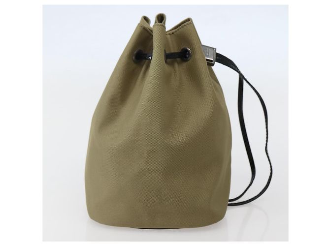 GUCCI Bolsa de cordón de nailon beige 039 0973 Auth hk3094 - vista 4