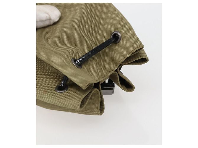 GUCCI Bolsa de cordón de nailon beige 039 0973 Auth hk3094 - vista 6