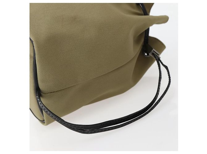 GUCCI Bolsa de cordón de nailon beige 039 0973 Auth hk3094 - vista 7