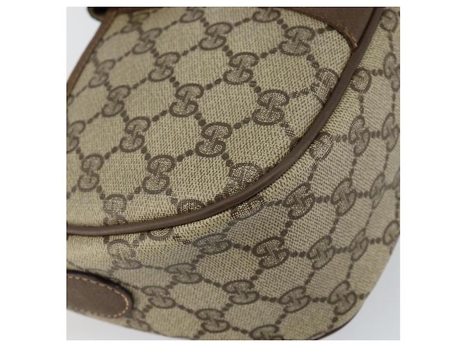 Borsa a Spalla Gucci GG Supreme Web Sherry Line Beige Oro 89 02 032 Auth bs29622 D'oro - vista 14