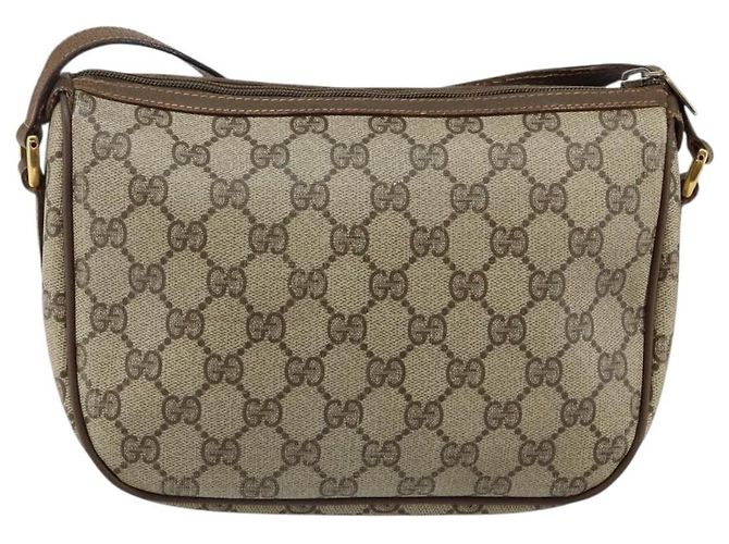 Borsa a Spalla Gucci GG Supreme Web Sherry Line Beige Oro 89 02 032 Auth bs29622 D'oro - vista 2