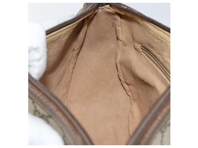 Borsa a Spalla Gucci GG Supreme Web Sherry Line Beige Oro 89 02 032 Auth bs29622 D'oro - vista 21